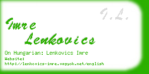 imre lenkovics business card